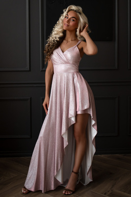 Kameeleon roosakas asümmeetriline kleit Marisol